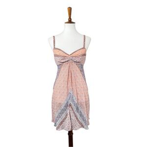 Oscar de la Renta Pink Label Orange/Blue  Chemise/Dress Size Large